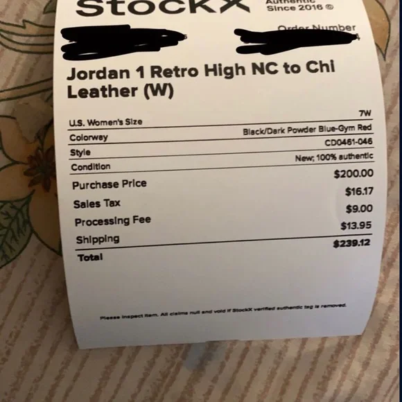 Jordan 1 Retro high Nc to Chi Leather (w) size 7w